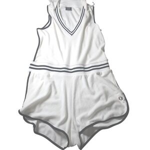 Champion Terry Cloth New Retro Y2K Shorts 1 piece Hooded Jump Suit XL